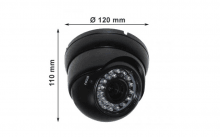 G43542 - CAMERA DOME NOIRE 2 8-12MM 700 LIGNES