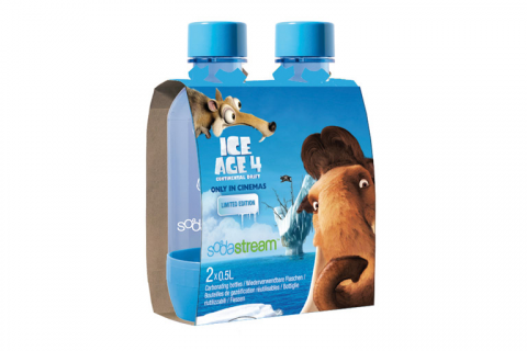 0039363 - Lot de 2 bouteilles ice age manny-scrat