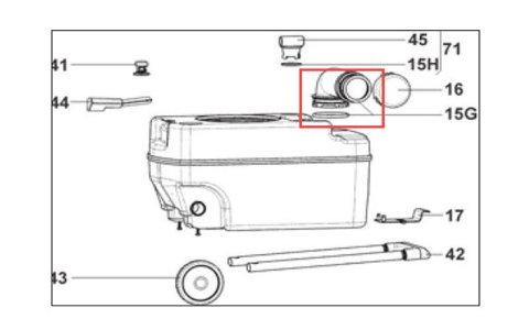 2426014870 - TUBE EVACUATION ETANCHEITE REP 15G