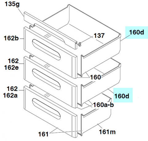 91602614 - Tiroir superieur central