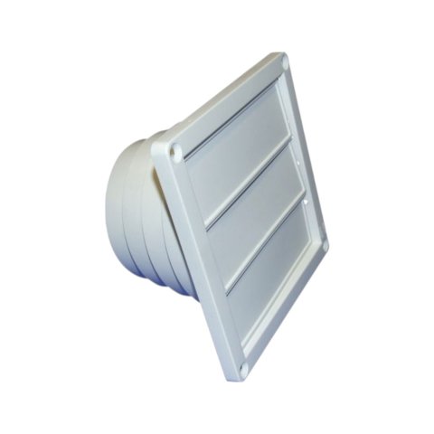 625.005.00 - CLAPET EXTÉRIEUR À VOLETS BLANC Ø100-130MM
