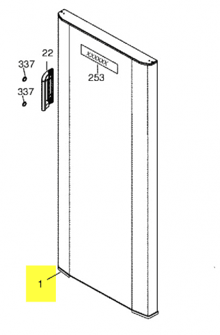 46X1001 - Porte complete avec joint