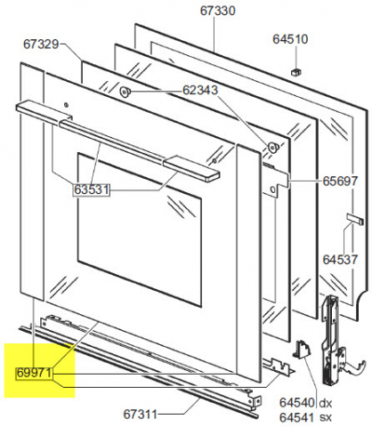 692531839 - ENSEMBLE VITRE EXTERIEURE DE PORTE