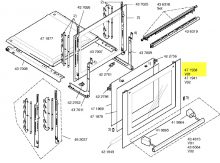 00472196 - VITRE EXTERIEURE DE PORTE INOX