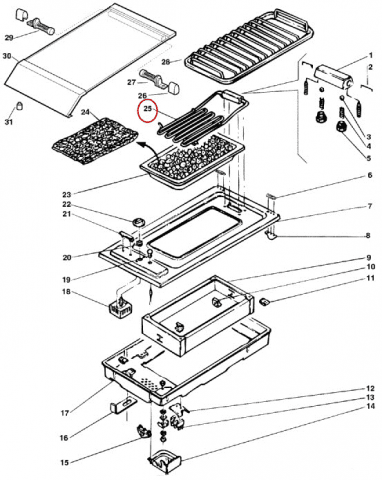 C00045359 - RESISTANCE BARBECUE 230V. 2400W