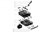 80420080 - ROULETTE ASSEMBLEE DE PANIER INFERIEUR