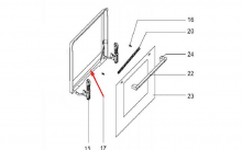 CB3E01424 - VITRE INTERIEURE DE CONTRE-PORTE