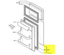 5024970900 - PORTE REFRIGERATEUR COMPLETE