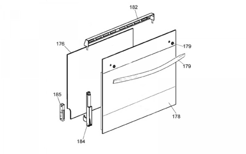 42809211 - VERRE PORTE FOUR REP 178