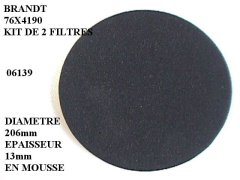 06139 - Filtre charbon hotte brandt p205