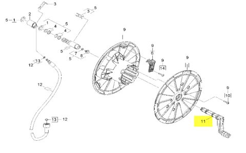 47760530 - MANIVELLE COMPLETE DE TAMBOUR ENROULEUR
