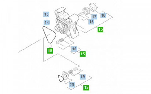 90024560 - TETE DE POMPE ALU FC RIC