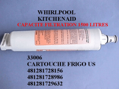 33006 - Filtre pour frigo americain whirlpool