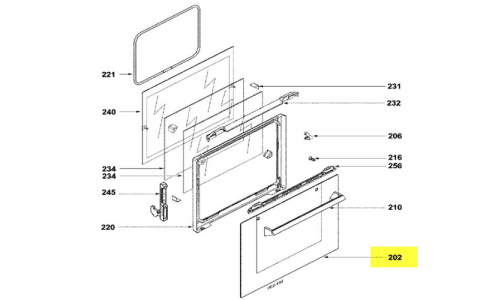 72X4275 - GLACE DE PORTE EXTERIEURE