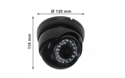 G43542 - CAMERA DOME NOIRE 2.8-12MM 700 LIGNES