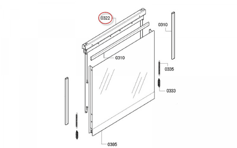 00791370 - PALIER DE PORTE REPERE 0322