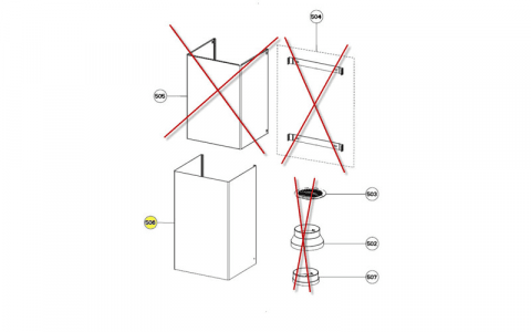 133.0255.017 - HOTTE CONDUIT BAS NOIR GLISS REP 506