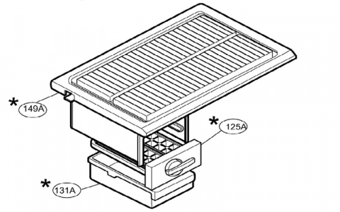 AJL72992101 - DISTRIBUTEUR D EAU COMPLET REP 125A