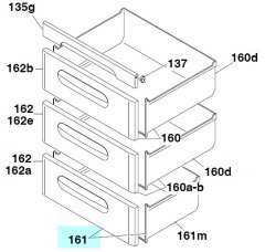 91602616 - Tiroir inferieur complet