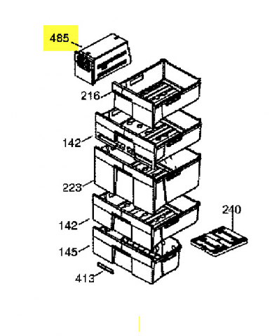 46X0173 - BOITIER DISTRIBUTEUR DE GLACONS