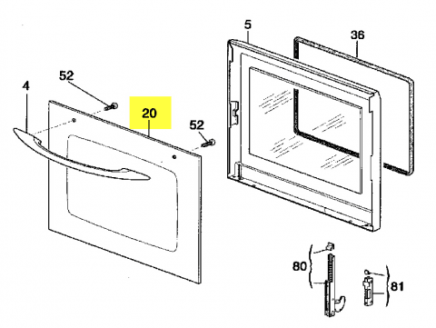 337219206 - VITRE EXTERIEURE DE FOUR