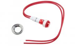 D342063 - VOYANT ROUGE Ø 10MM + CABLE + ECROU