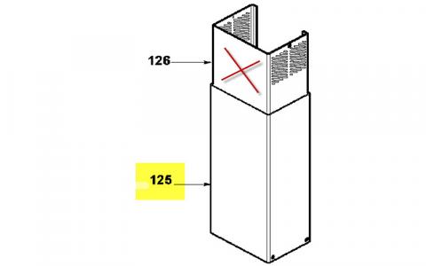 74X6926 - CHEMINEE INOX INFERIEURE