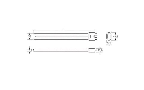 F400961 - TUBE NEON OSRAM DULUX 18W 2G11