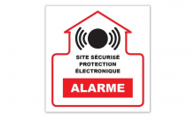 G273844 - AUTOCOLLANT ALARME 10X10CM