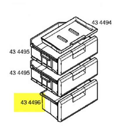 00434496 - TIROIR INFERIEUR CONGELATION