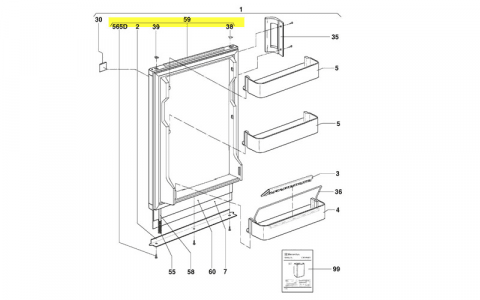 293682601 - PORTE REFRIGERATEUR COMPLETE SERVICE