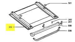 387007174 - VITRE DE PORTE FOUR EXTERIEUR 592X468MM