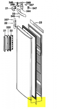 43X5526 - PORTE AVEC JOINT MAGNETIQUE SANS POIGNEE