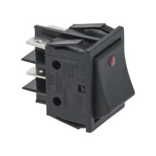 LF3319296 - INTERRUPTEUR BIPOLAIRE NOIR 16A 250V AVEC VOYANT