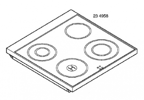 00234958 - DESSUS PLAQUE VITRO-CERAM