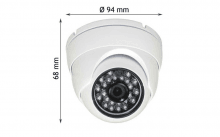 G43543 - CAMERA DOME CMOS 3 6MM 600TVL BLANC