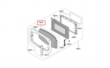 DE64-40278E - Vitre exterieure de porte