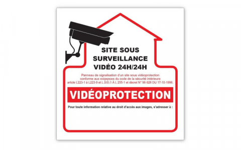 G273945 - AUTOCOLLANT VIDEOPROTECTION 10X10CM