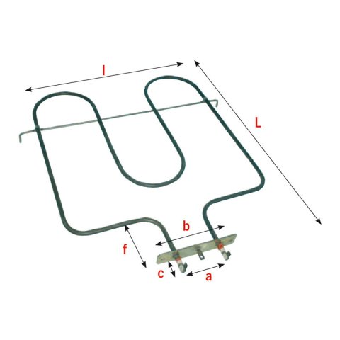 387131802 - RESISTANCE DE VOUTE GRIL 2300W 230 V