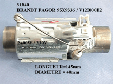 31840 - Resistance tube fagor brandt 2400 w 220