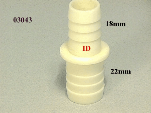 03042 - RACCORD TUYAU DE  VIDANGE 18 X18