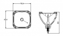 LF150P22 - LAMPE PROJECTEUR 150W 81X70X65MM