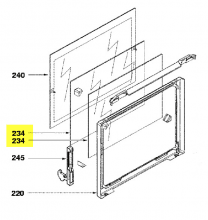 72X0281 - VITRE INTERMEDIAIRE DE PORTE