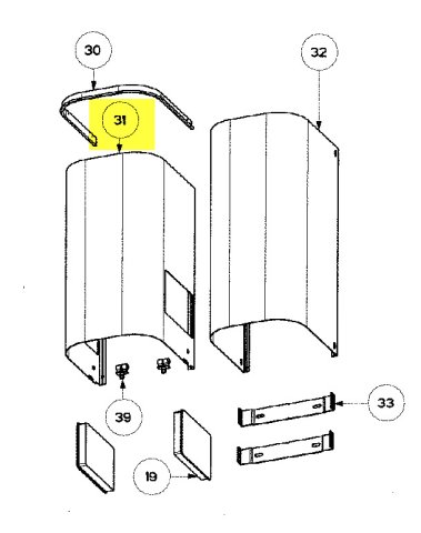 C00051051 - CHEMINEE INFERIEURE INOX (HAUTEUR:65.5 C