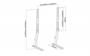 HP36 - PIED DE TABLE UNIVERSEL LCD 37 A 70 P