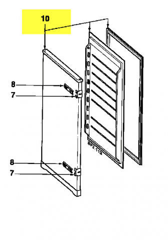 43X5657 - PORTE + CONTRE PORTE + JOINT MAGNETIQUE