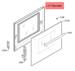 357845013 - PORTE AVEC VITRE COLLEE