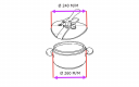 LS-090002000112 - COUVERCLE INOX Ø 240 POUR CUVE Ø 260 M/M