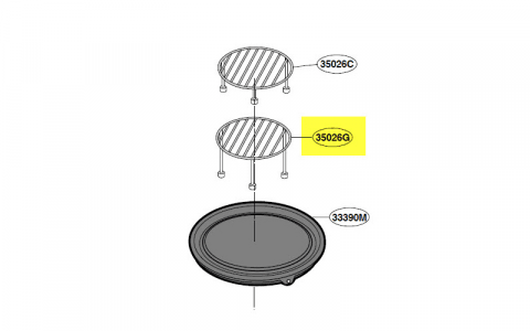 5026W1A051C - GRILLE DE FOUR PLATEAU AVEC EMBOUTS