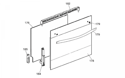 42809212 - VITRE EXTERIEURE PORTE DE FOUR REP 178